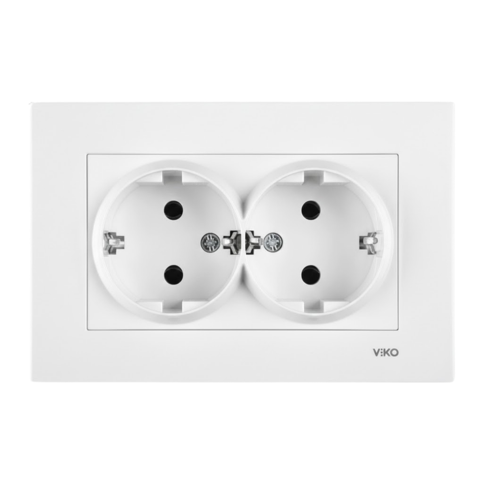 VİKO LİNNARA S BEYAZ 2 Lİ TOP PRİZ ÇERÇEVELİ  91400056